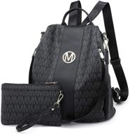 stylish mkp lightweight backpack for women with signature anti-theft design логотип