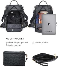 img 2 attached to Stylish MKP Lightweight Backpack for Women with Signature Anti-Theft Design