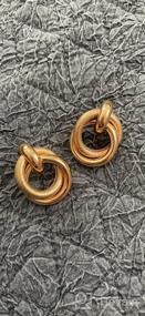 img 8 attached to 👂 HEIDKRUEGER Twisted Earrings: Stylish Round Double Circle Stud Earrings for Women & Girls