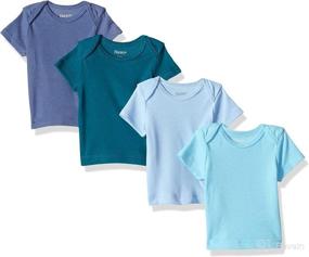 img 4 attached to Hanes Ultimate Baby Flexy 4 Pack: Comfy Short Sleeve Crew Tees for Little Ones