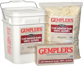 img 1 attached to Small Vinyl Gloves, Size 5 Mil - 100/Box (198238) | Gemplers