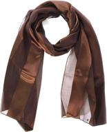 stylish and versatile women’s scarfs - soft, silky and lightweight with striped satin chiffon and vibrant colors logo