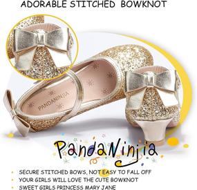 img 1 attached to PANDANINJIA Toddler Little Wedding Princess Girls' Shoes - Stylish Flats for Enhanced SEO