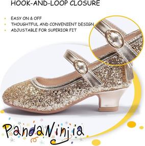 img 2 attached to PANDANINJIA Toddler Little Wedding Princess Girls' Shoes - Stylish Flats for Enhanced SEO