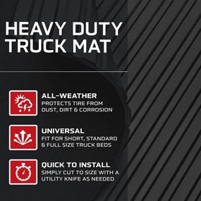 img 2 attached to 🚚 BDK M330 Heavy-Duty Truck Utility Bed Mat – 4' x 8' All-Weather Rubber Cargo Liner, Durable Protection, Trim-To-Fit, Black