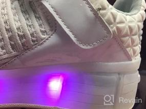 img 5 attached to Ylllu Kids LED Roller Skate Shoes | Double Wheel | 👟 USB Charge | Light up Roller Shoes | Gift for Girls Boys Children
