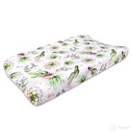 🌵 cactus changing pad cover: southwest nursery decor with watercolor design логотип