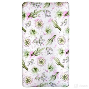 img 3 attached to 🌵 Cactus Changing Pad Cover: Southwest Nursery Decor with Watercolor Design