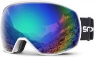 лыжные очки с защитой от ультрафиолета и защитой от запотевания для мужчин и женщин с двойными линзами - snowledge логотип
