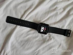 img 5 attached to Сменный ремешок для смарт-часов Fitbit Blaze - спортивный силиконовый браслет Simpeak с металлическим каркасом для мужчин и женщин (большой, белый ремешок + черный каркас)