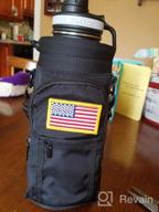 img 1 attached to 🧳 YISIBO Water Bottle Holder: Adjustable Shoulder/Hand Strap, 2 Pockets - Ideal for Walking, Hiking, Travel, Camping review by Mitchell Norman