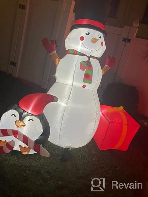 img 1 attached to 6 FT Inflatable Santa With LED Lights - Perfect Christmas Decorations For Outdoor Yard, Garden, Patio & Lawn Party! review by Justin Boisvert