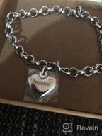 img 1 attached to SANNYRA Mother-Daughter Stainless Steel Heart Charm Bracelets: Thoughtful Birthday Gifts for Women review by Renee Vinith