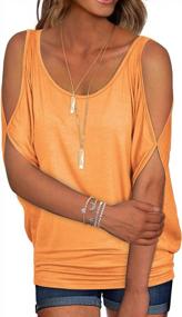 img 4 attached to Cool Off In Style With RANPHEE'S Women'S Casual Summer Cold Shoulder Tops
