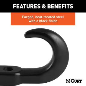 img 1 attached to 🔗 High-Capacity Black Steel Tow Hook by CURT - 10,000 lbs Load Rating