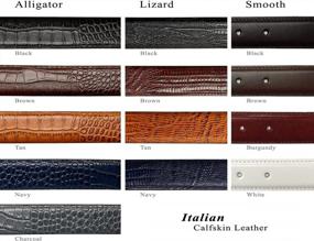 img 1 attached to Premium Italian Calfskin Leather Dress Belt - Available In Multiple Styles And Tapers From 1-1/8" (30Mm) To 1" (25Mm)