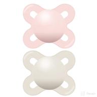 🍼 mam original start matte newborn baby pacifier: best pacifier for breastfed babies (pack of 2) - includes sterilizer case - girl, 0-3 months logo