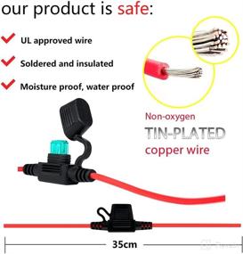 img 3 attached to VANTRONIK Waterproof IP65 Fuse Holder with UL1015 16 Gauge AWG 12 Inches Wire - Ideal for Marine, Automotive, and Electrical Applications