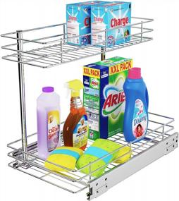 img 4 attached to Organize Your Under Sink Cabinet With FANHAO Pull Out Storage Shelf - 10.43W X 17.32D X 14.56H, Chrome