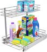 organize your under sink cabinet with fanhao pull out storage shelf - 10.43w x 17.32d x 14.56h, chrome logo