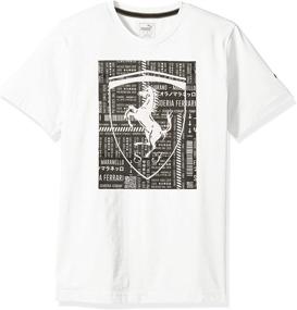 img 4 attached to 🏎️ Men's Ferrari Big Shield Tee for Motorsport Enthusiasts