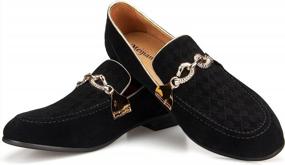 img 4 attached to MEIJIANA Leather Loafers Wedding Buckle