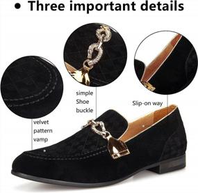 img 3 attached to MEIJIANA Leather Loafers Wedding Buckle