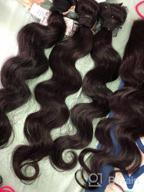 img 1 attached to Get Flawless Hair With ALLRUN Body Wave Bundles And Closure (24 26 28+20Closure) - 100% Unprocessed Brazilian Human Hair, Middle Part Lace Closure Included review by Kelvin Ward