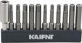 img 4 attached to Upgrade Your Impact Game With KAIFNT'S 12-Piece Hex/Allen Power Bit Set And Magnetic Holder