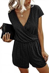 img 4 attached to Elegant Lace Romper With Deep V Neck And Elastic Waist For Women - Shop Alelly!