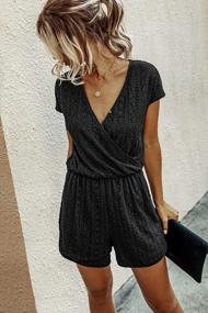 img 2 attached to Elegant Lace Romper With Deep V Neck And Elastic Waist For Women - Shop Alelly!