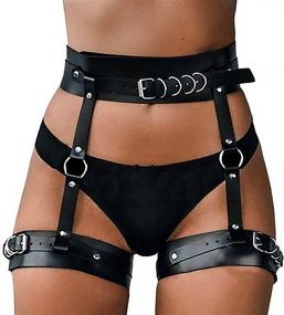 img 4 attached to 🎀 Mingseecess Leather Bowknot Harness - Women's Adjustable Accessories for Enhanced Style - Belts