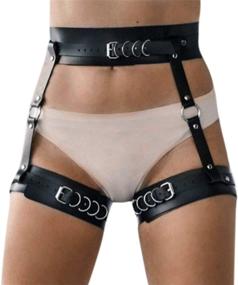 img 1 attached to 🎀 Mingseecess Leather Bowknot Harness - Women's Adjustable Accessories for Enhanced Style - Belts