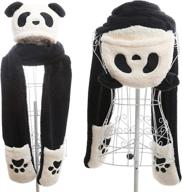 winter siamese hoodie gloves earflap women's accessories via scarves & wraps logo