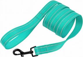 img 2 attached to Reflective Nylon Dog Leash For Heavy-Duty Outdoor Activities - 5Ft Leash For Large, Medium & Small Dogs - Mint Green - CollarDirect