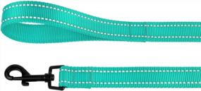img 1 attached to Reflective Nylon Dog Leash For Heavy-Duty Outdoor Activities - 5Ft Leash For Large, Medium & Small Dogs - Mint Green - CollarDirect