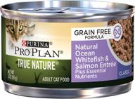 🐟 purina pro plan grain free ocean whitefish and salmon wet cat food - (24) 3 oz. pull-top cans логотип