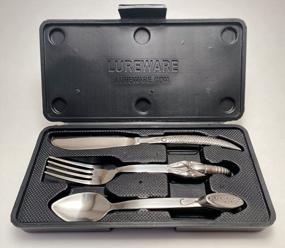 img 3 attached to 3-Piece Fishing Lureware Silverware Set With Case - Portable Fork, Knife, Spoon For Fishermen Gift Idea