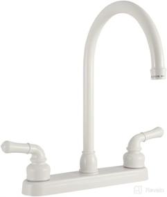 img 4 attached to Dura Faucet DF-PK330HC-WT RV J-Spout Kitchen Sink Faucet (White)