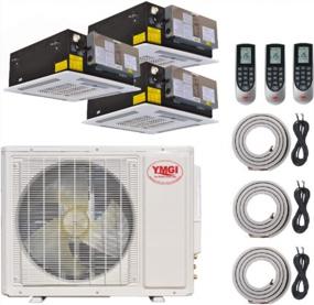 img 4 attached to YMGI 3-Zone Ductless Mini Split AC Heating With 42000 BTU And 21 SEER Rating (12K +12K+18K) - 220V Ceiling Installation Kit Included (25 Ft)