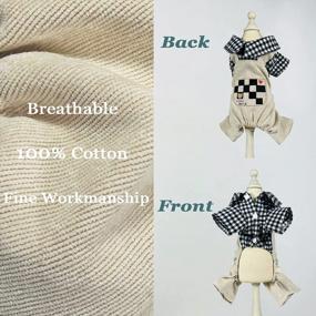 img 2 attached to Stylish Plaid Dog Shirts And Overalls For Small Dogs And Puppies By SGQCAR