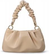 women's soft vegan leather cloud pouch bag shoulder handbag vintage hobo chain crossbody bag logo