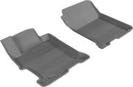 premium 3d maxpider front row all-weather floor mat - custom fit & stylish gray kagu rubber for honda accord models logo