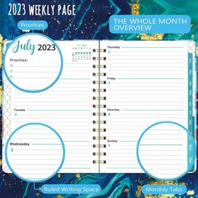 img 1 attached to 2023 Planner - Weekly And Monthly Planner With Inspirational Quotes, January To December 2023, Hardcover, Twin-Wire Binding, Thick Paper, Back Pocket, Elastic Closure, 8.4'' X 6.3'' Size