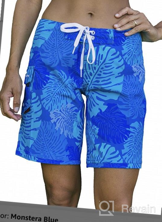 img 1 attached to Maui Rippers Women’S 9-Inch 4-Way Stretch Boardshorts For Swimming review by Tutan Guliford