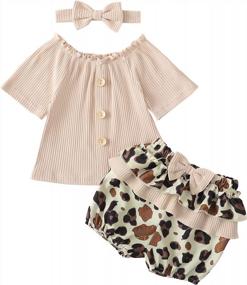 img 4 attached to Adorable Sunflower Toddler Outfit: Ruffle Sleeve Shirt And Floral Pants Set For Your Little Girl'S Fall And Winter Wardrobe