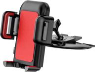 convenient cd slot car phone holder mount for iphone13, galaxy s20 & more – easy one button release & installation logo