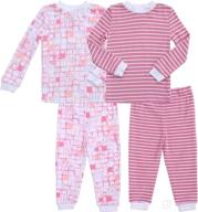 👶 adorable asher and olivia pajamas: girls toddler pjs set with pants sleeper for comfy kids sleepwear logo