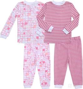 img 4 attached to 👶 Adorable Asher and Olivia Pajamas: Girls Toddler Pjs Set with Pants Sleeper for Comfy Kids Sleepwear