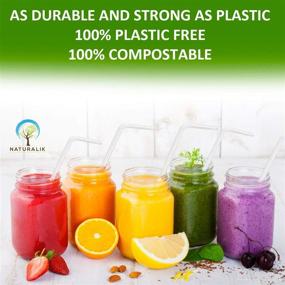 img 1 attached to 🌱 Naturalik 250 Pack Biodegradable Plant Based Straws- 9" Long Straws: 100% Compostable, Flexible, Eco-Friendly, Plastic Free, Bendy Straws for Smoothies and Party Decorations